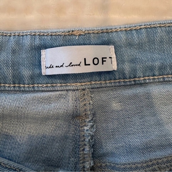 LOFT BUNDLE  Girlfriend Jeans 16 Petite and The Straight Jeans With Frayed Hem - Picture 12 of 13